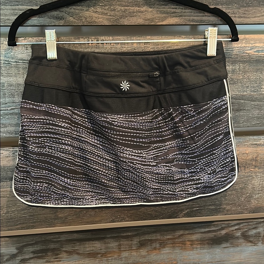 Athleta Black and Gray Mini Skirt Athletic Casual